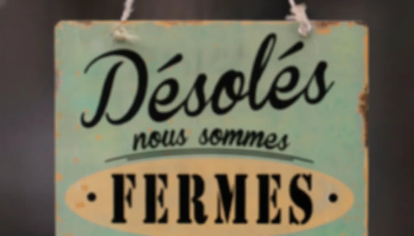 Blurry hanging shop sign with readable, sharpened lettering — After
